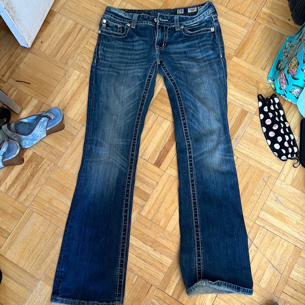 Miss me jeans, older sturdier denim! Barely worn and in great shape